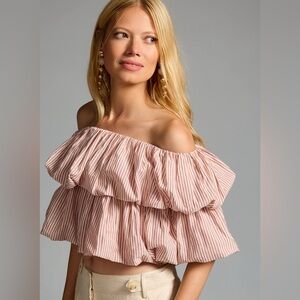 NWT By Anthropologie Off-The-Shoulder Bubble Top